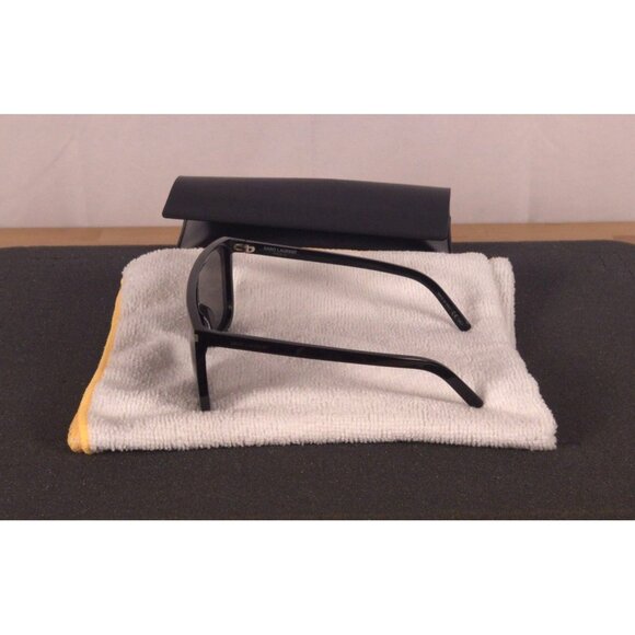 Saint Laurent Unisex Mask Style Sunglasses With Mirror Finish & Leather Case - Picture 3 of 15